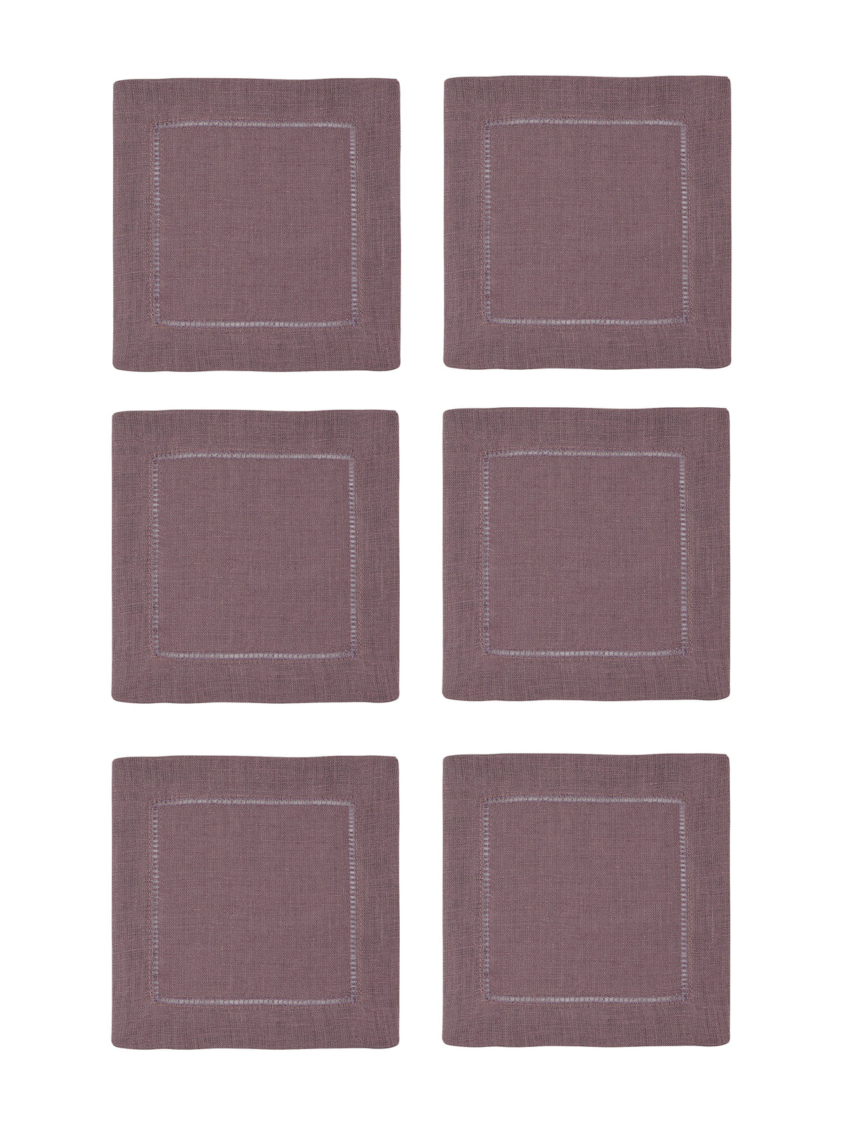 Sferra Festival Cocktail Napkins Mauve Set of Six Weston Table