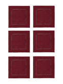 Sferra Festival Cocktail Napkins Merlot Set of Six Weston Table