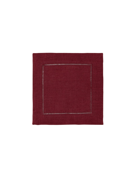 Sferra Festival Cocktail Napkins Merlot Set of Six Weston Table