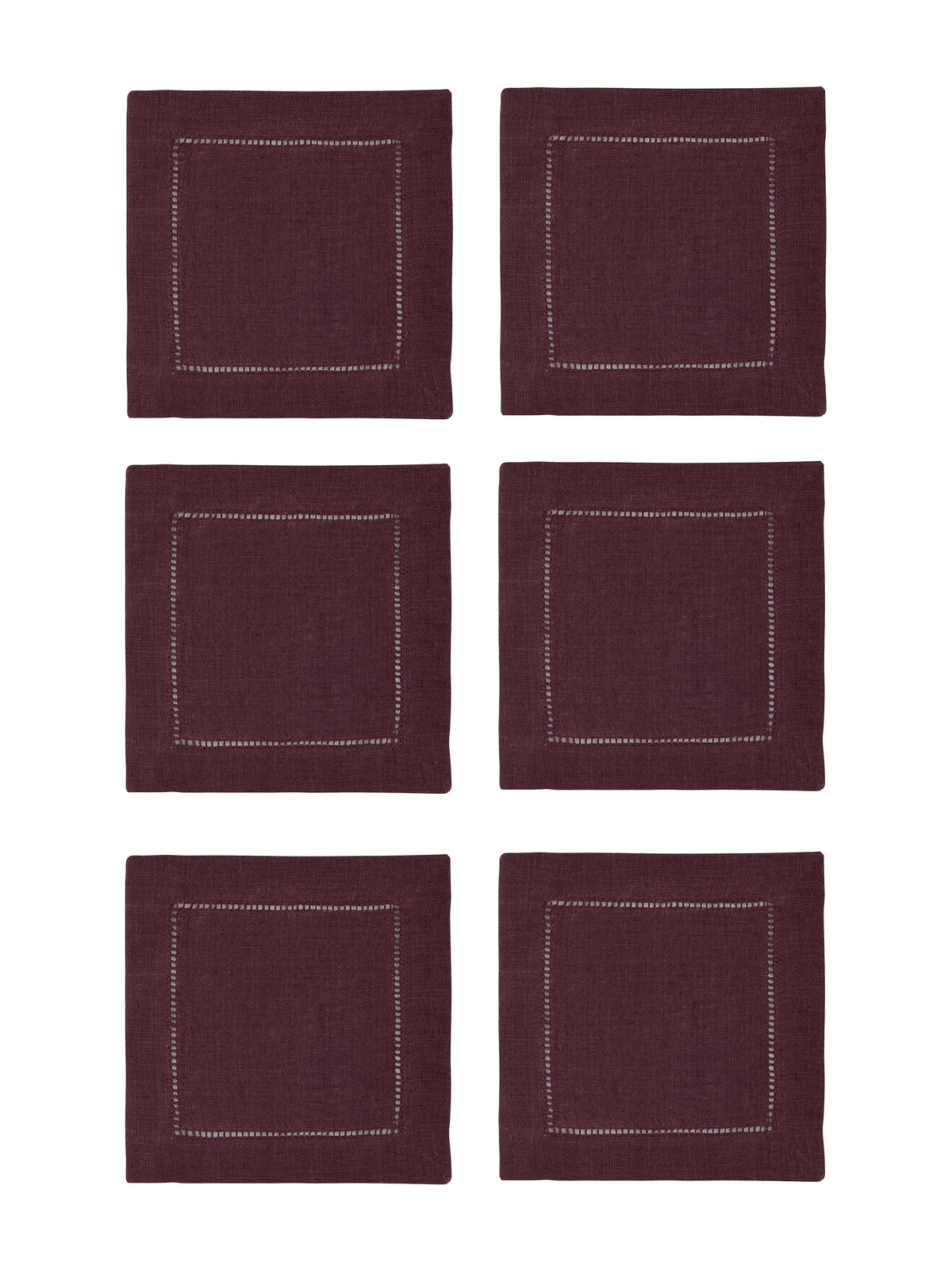 Sferra Festival Cocktail Napkins Raisin Set of Six Weston Table