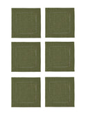 Sferra Festival Cocktail Napkins Sage Set of Six Weston Table