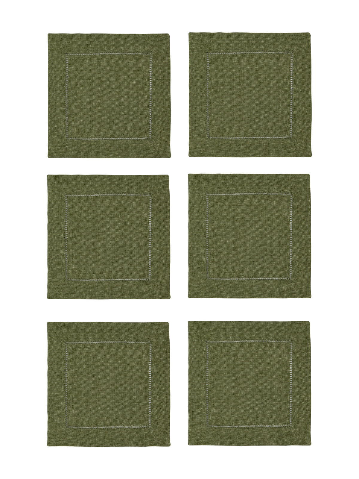 Sferra Festival Cocktail Napkins Sage Set of Six Weston Table