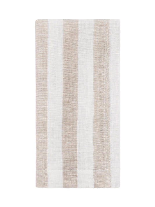 Sferra Strawmare Natural Stripe Linen Napkins Weston Table