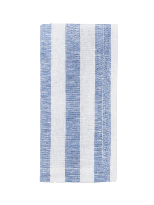 Sferra Strawmare Blue Stripe Linen Napkins Weston Table