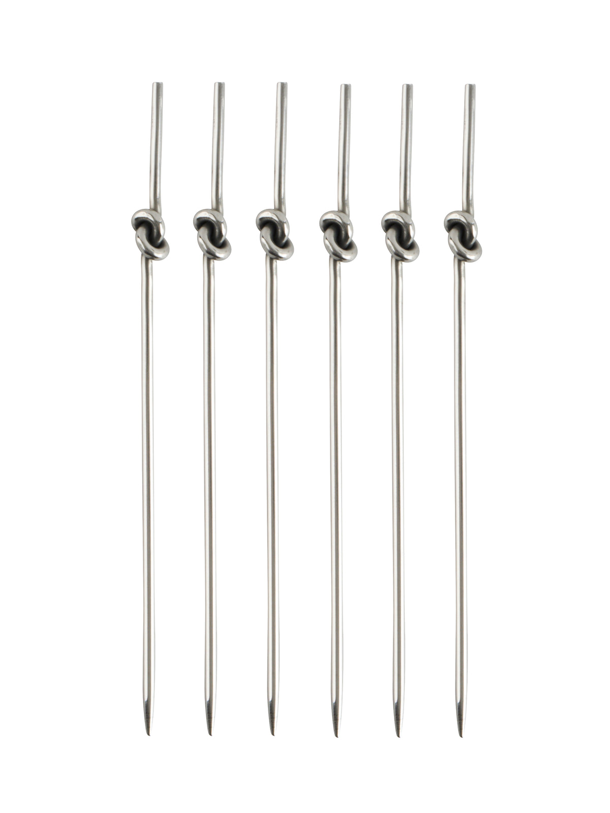 Silver Knot Cocktail Picks Set of Six Weston Table