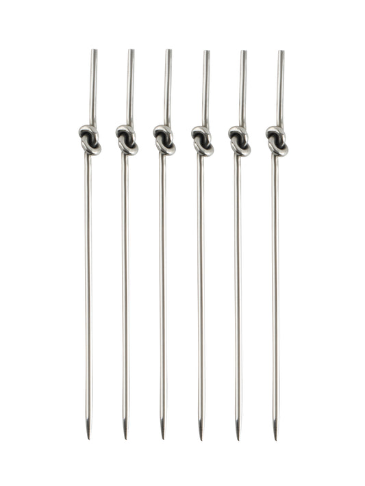 Silver Knot Cocktail Picks Set of Six Weston Table