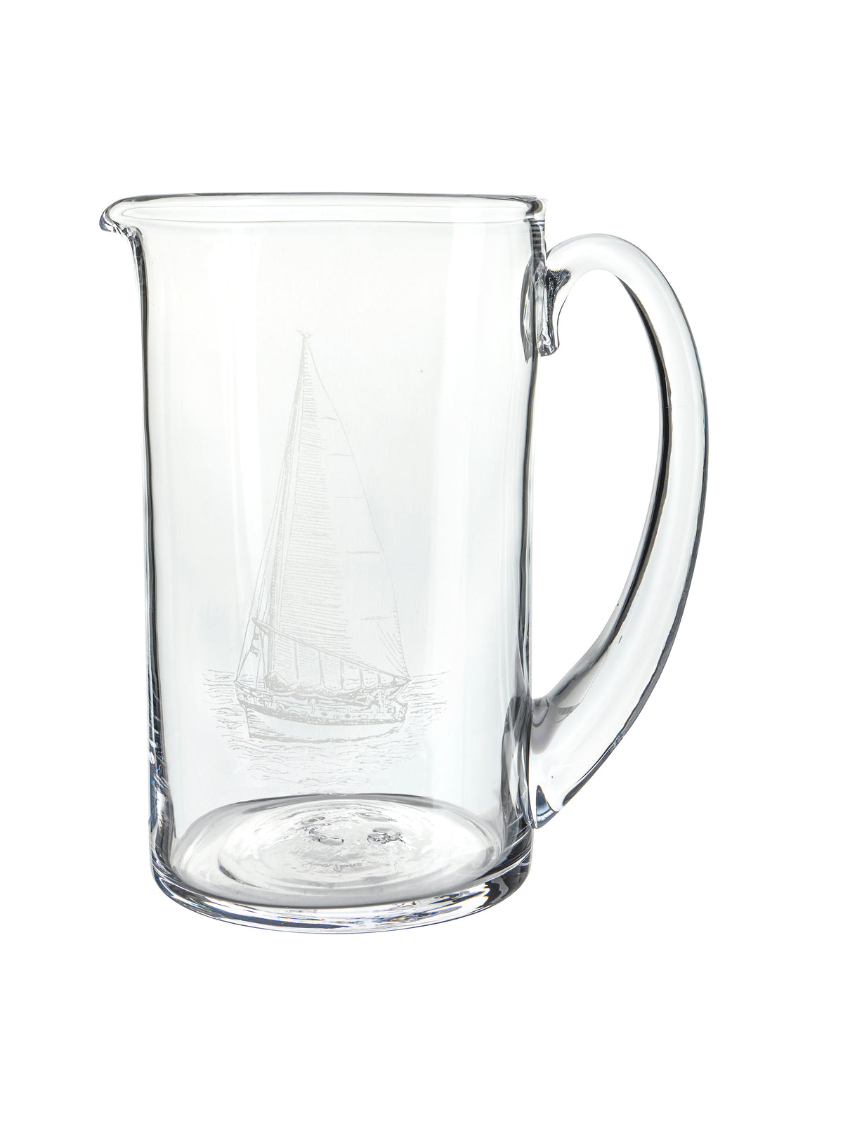 Simon Pearce Ascutney Glass Pitcher Medium Sailboat Weston Table
