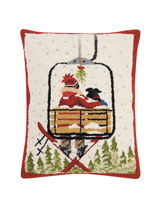 Ski Lift with Dog Hook Pillow Weston Table