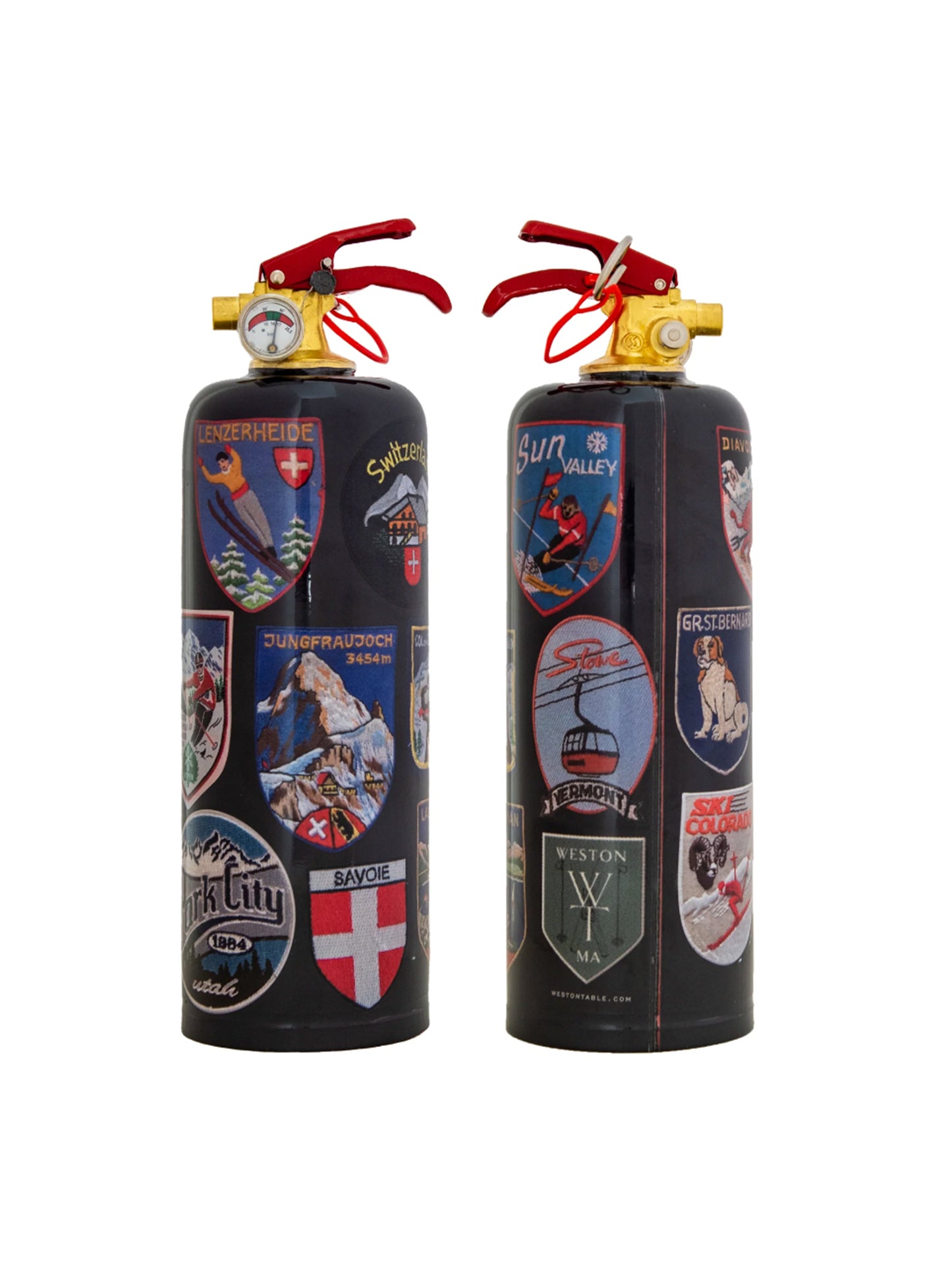 Ski Patches Fire Extinguisher Weston Table