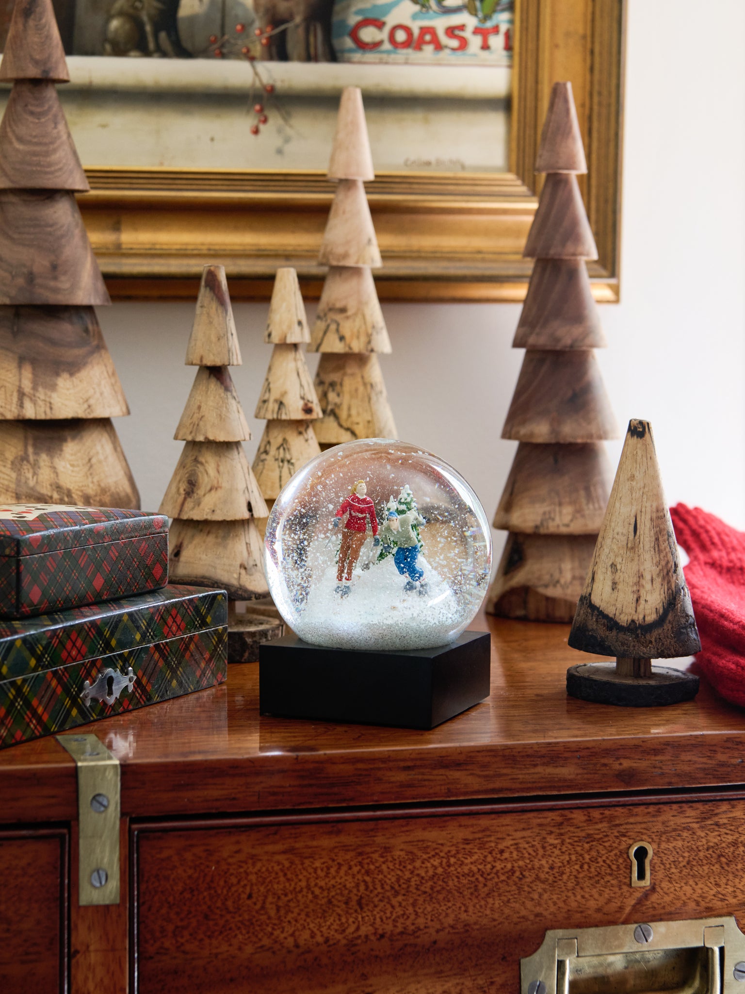 Skiers Snow Globe Weston Table