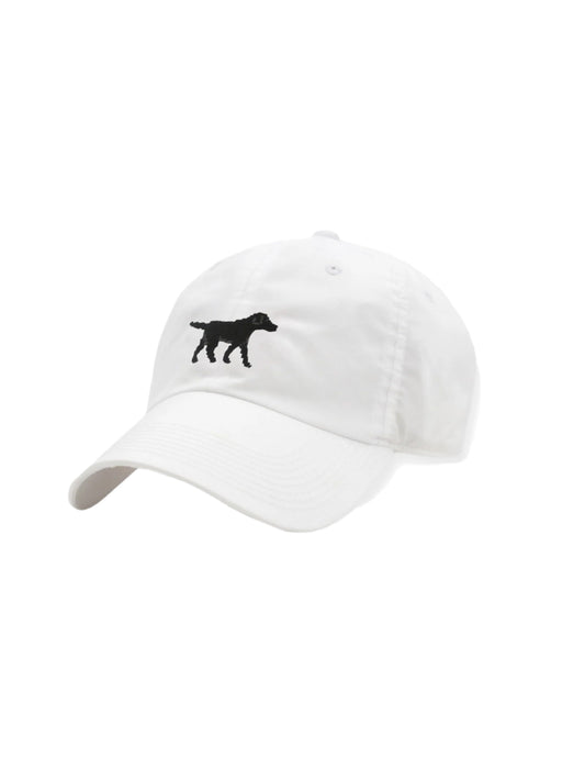 Smathers & Branson Black Lab Needlepoint White Performance Hat Weston Table