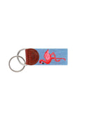 Smathers & Branson Flamingo Needlepoint Key Fob Weston Table