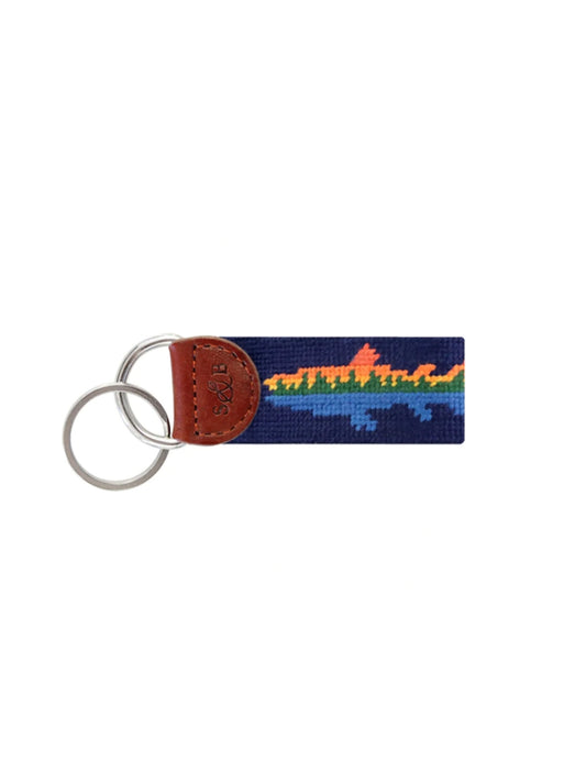 Smathers & Branson Lake Trout Needlepoint Key Fob Weston Table