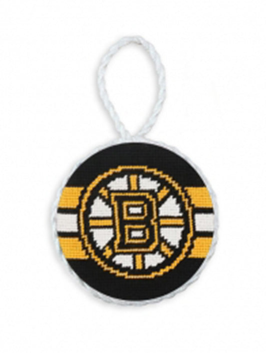 Smathers & Branson Boston Bruins Needlepoint Ornament Weston Table