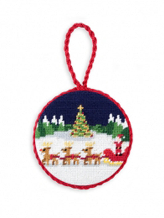 Smathers & Branson North Pole Needlepoint Ornament Weston Table