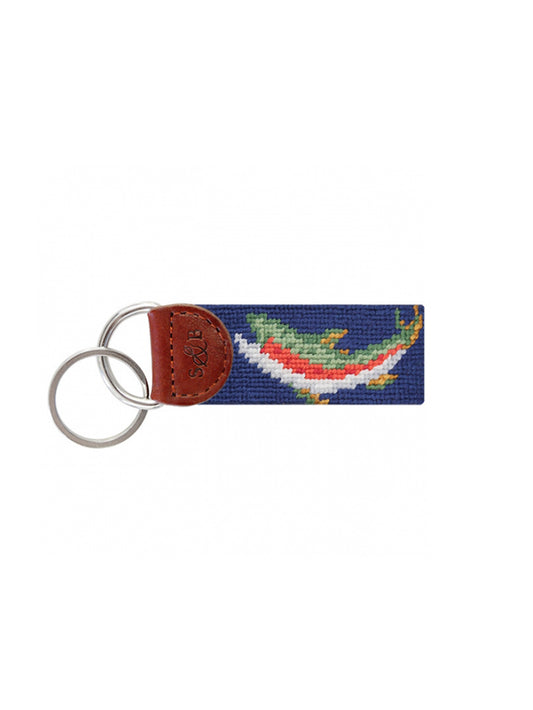 Smathers & Branson Rainbow Trout Needlepoint Key Fob Weston Table