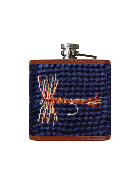 Smathers & Branson Trout Needlepoint Flask  Weston Table