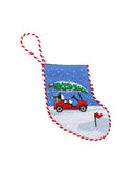 Smathers & Branson Christmas Golf Cart Stocking Needlepoint Ornament Weston Table SP
