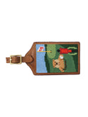 Smathers & Branson Gopher Golf Needlepoint Luggage Tag Weston Table