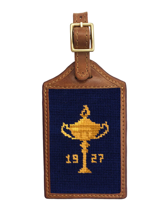 Smathers & Branson Ryder Cup 1927 Trophy Needlepoint Luggage Tag Weston Table
