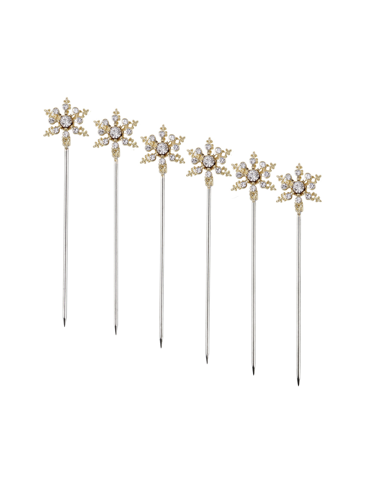 Snowflake Cocktail Picks Crystal Weston Table