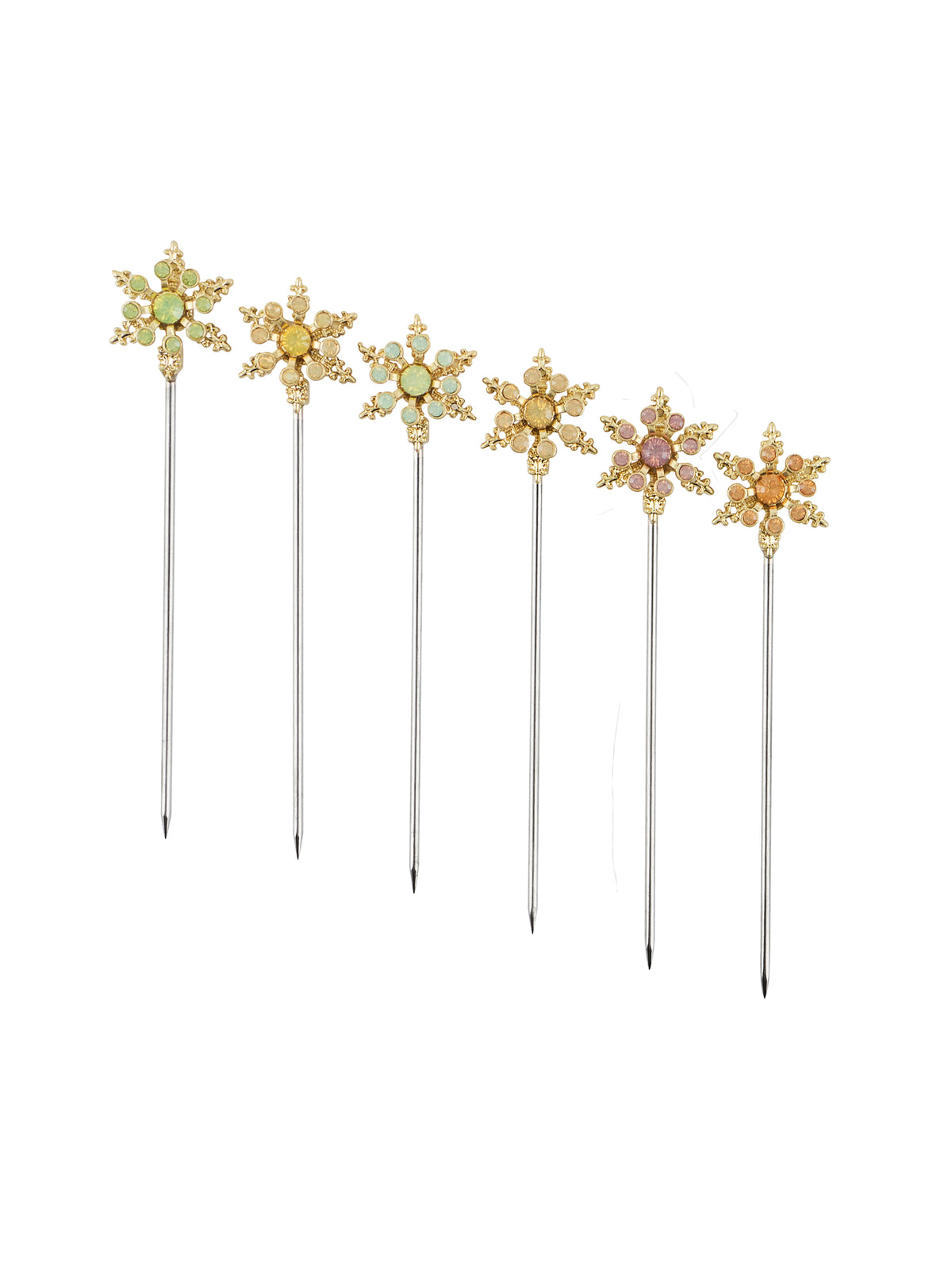 Snowflake Cocktail Picks Pastel Weston Table