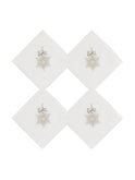 Snowflake White Cocktail Napkin Set of Four Weston Table