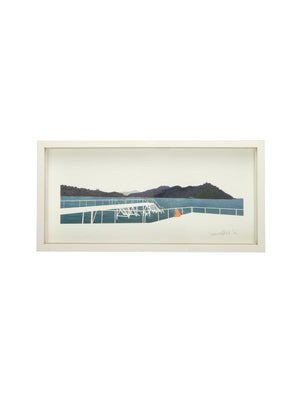  Solitary Shoreline Framed Art Weston Table 