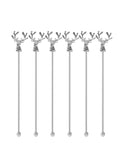 Stag Cocktail Stirrers Vintage Shiny Set of Six Weston Table 