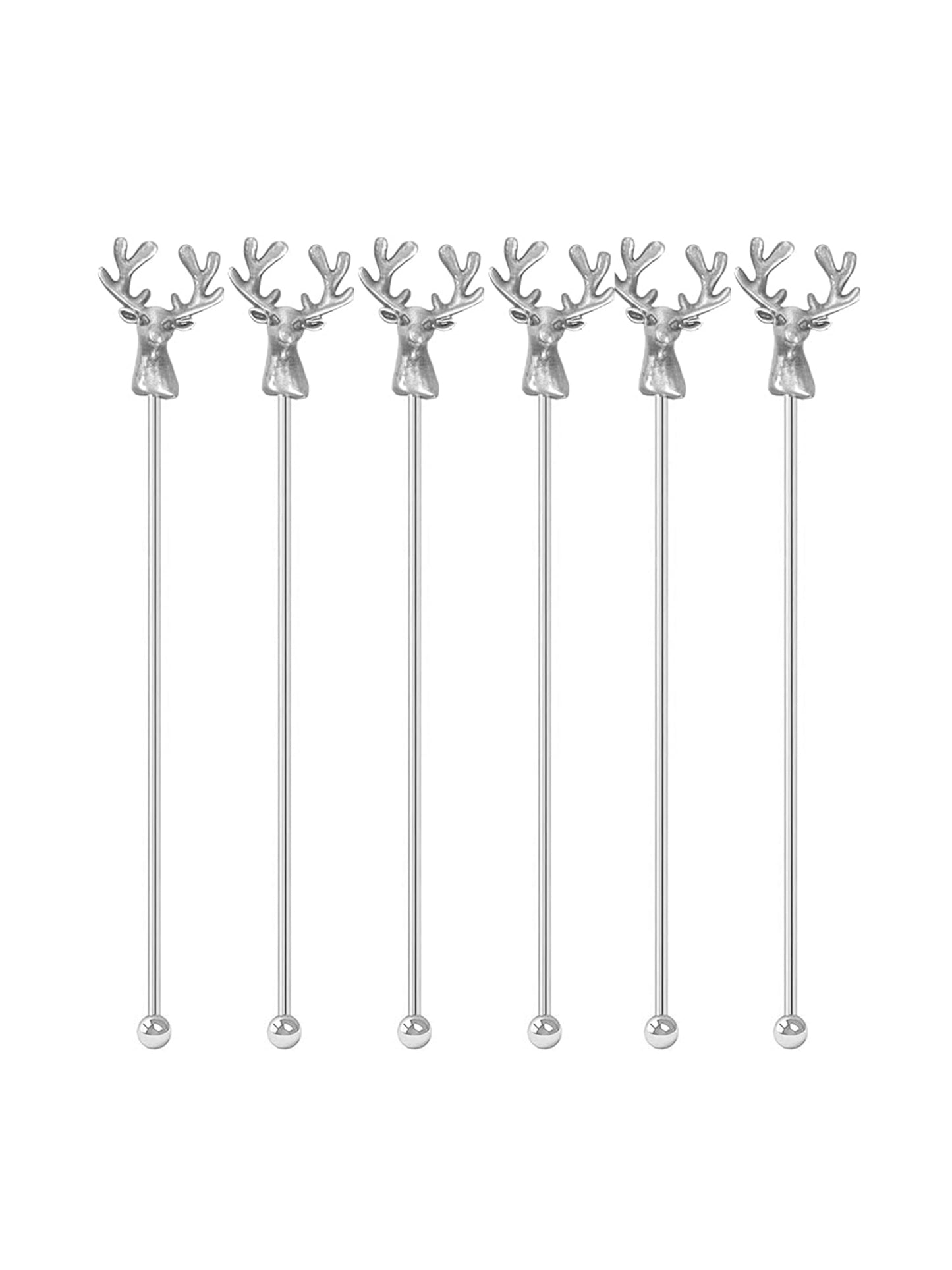 Stag Cocktail Stirrers Vintage Set of Six Weston Table 