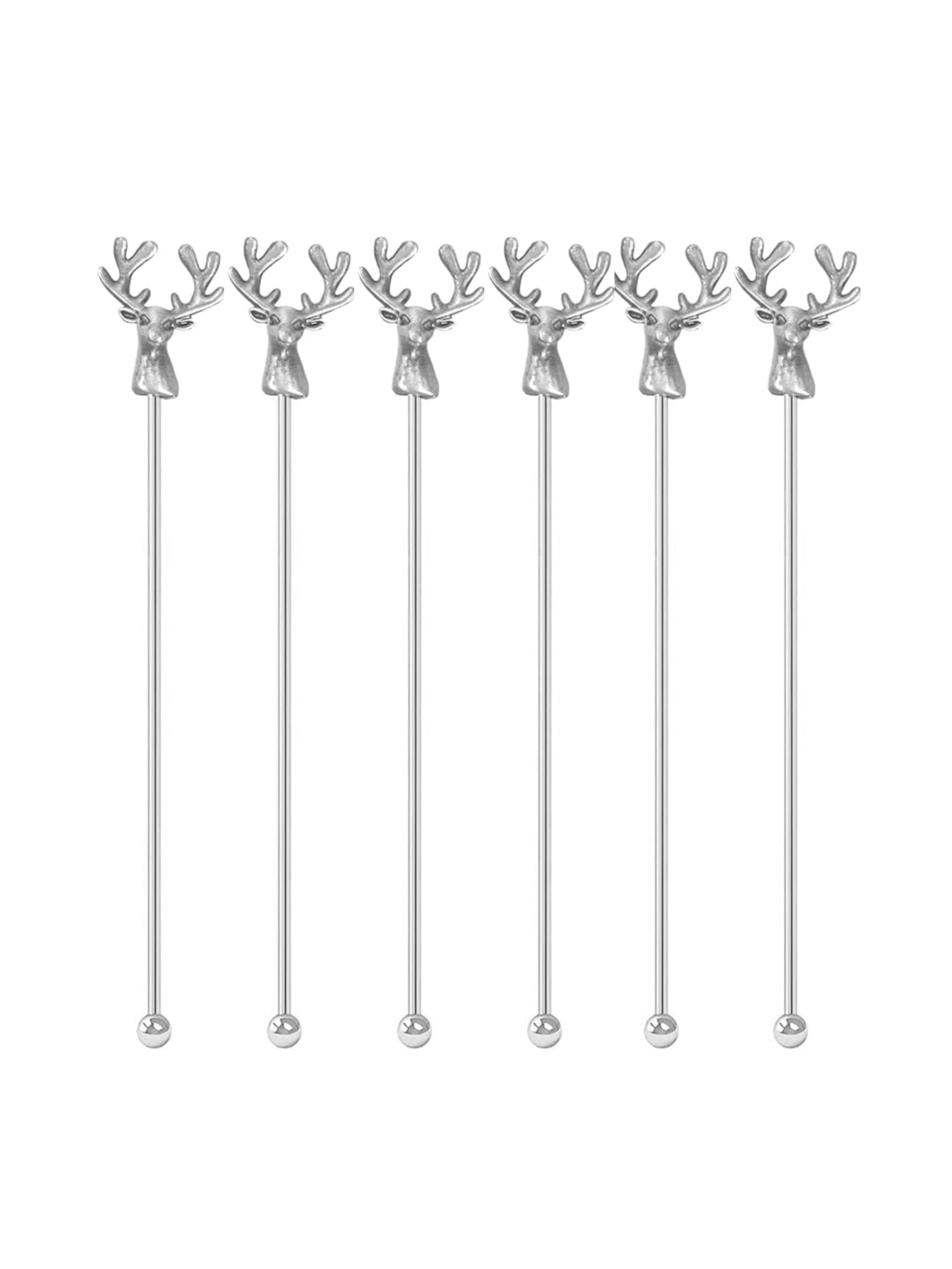 Stag Cocktail Stirrers Vintage Set of Six Weston Table 