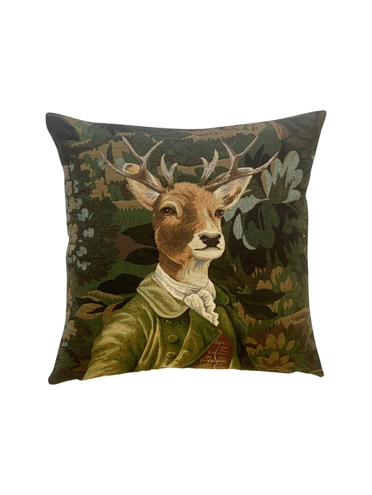 Stag with Green Jacket Pillow Weston Table