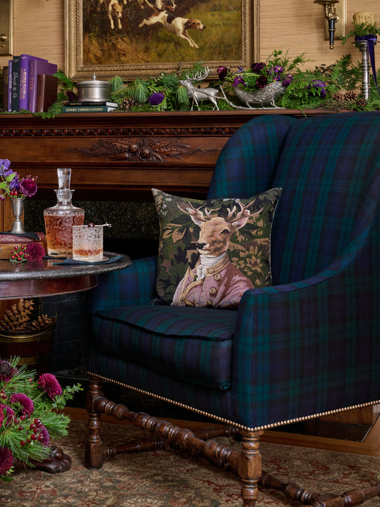 Stag with Pink Jacket Pillow Weston Table