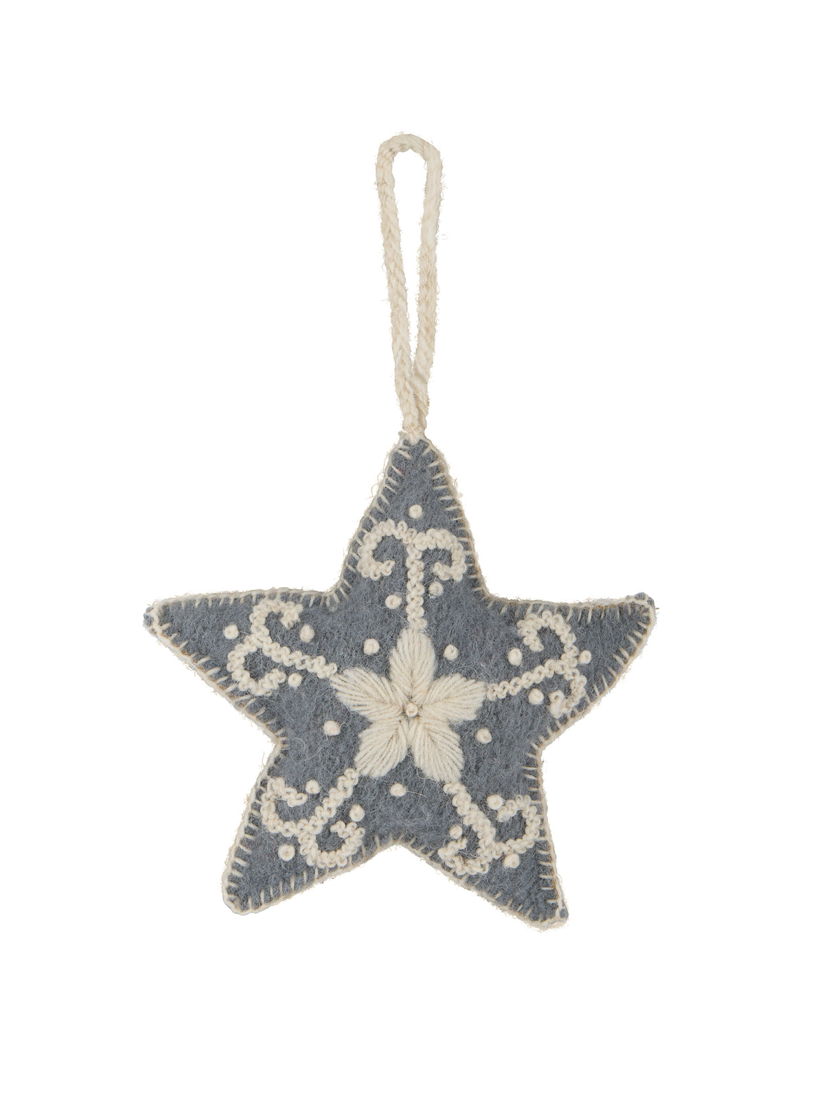 Star Wool Felt Ornament Grey Weston Table 