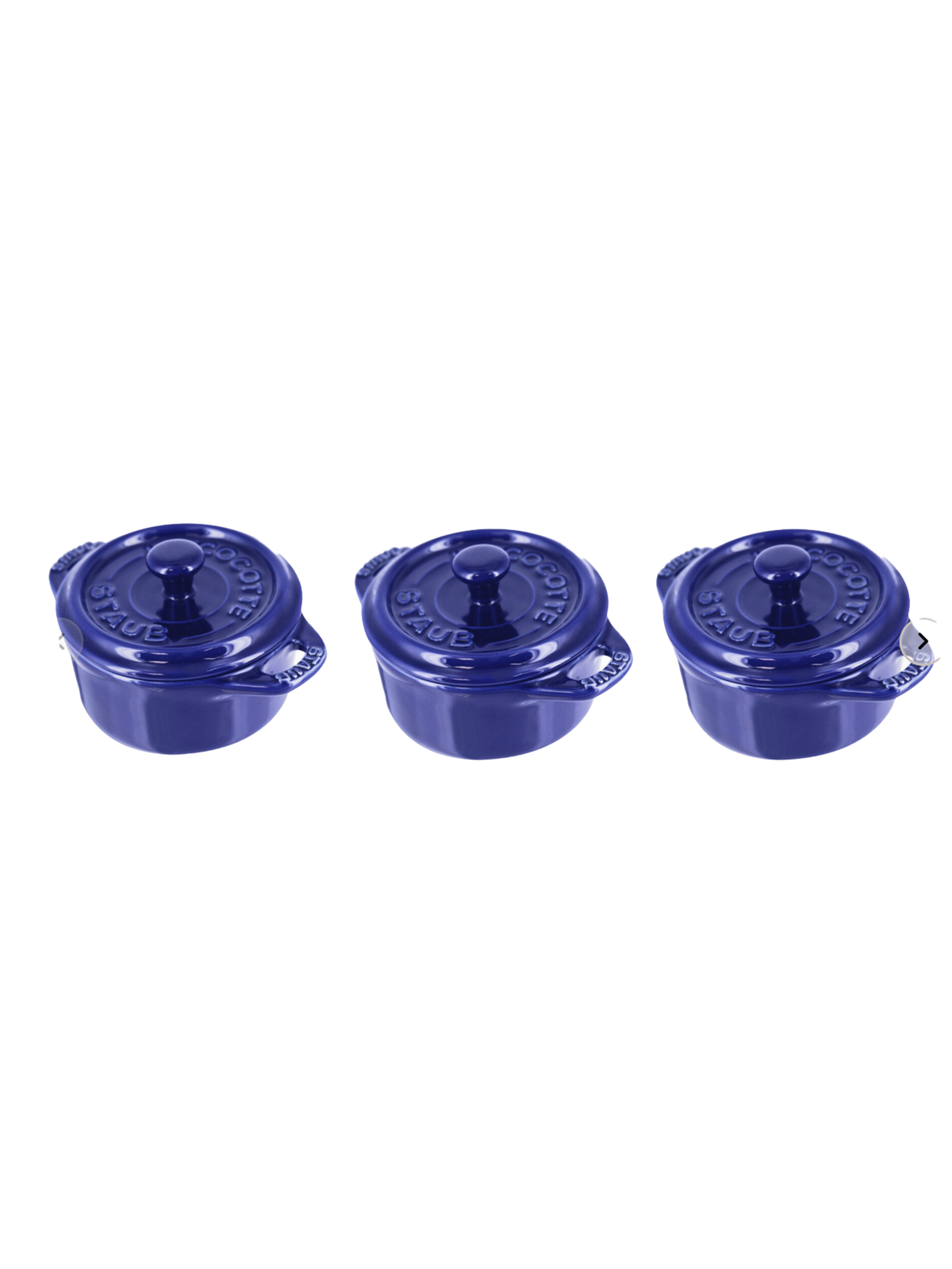 Staub Ceramic 3-pc Mini Round Cocotte Set