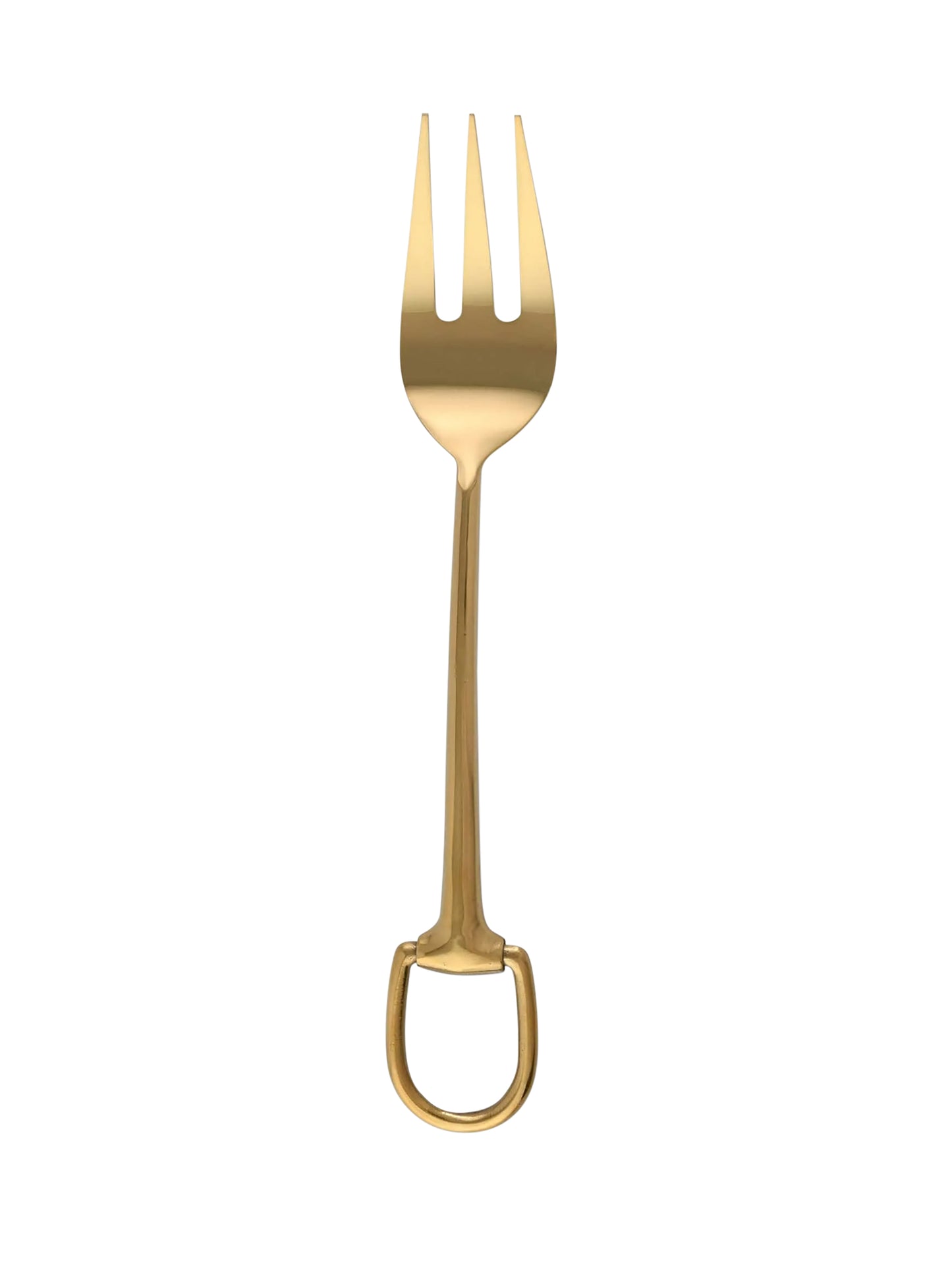 Stirrup Serving Fork Stainless Steel Shiny Gold Weston Table