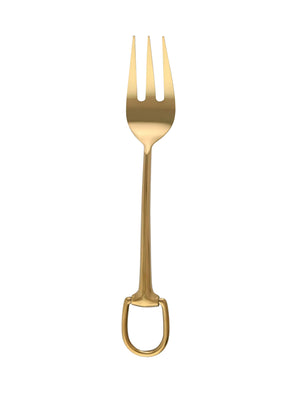  Stirrup Serving Fork Stainless Steel Shiny Gold Weston Table 