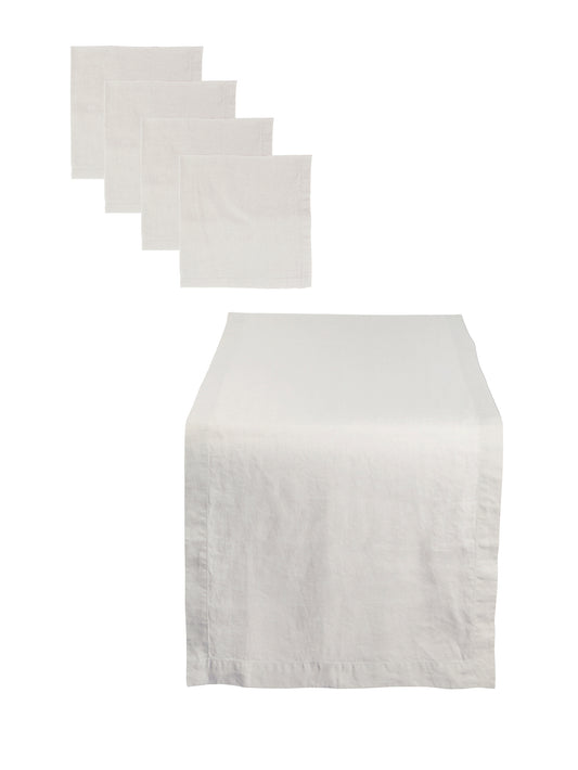Stonewashed Silver Linen Collection Weston Table