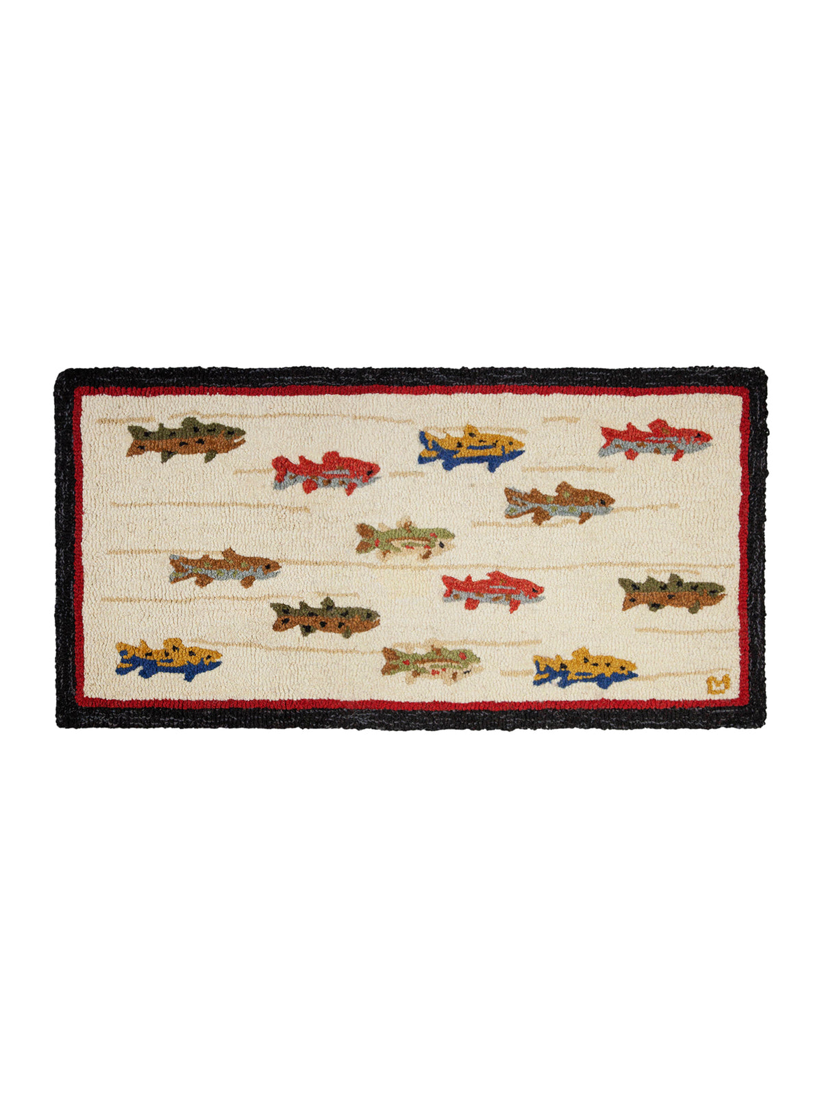 Summer Trout Hooked Wool Area Rug Weston Table