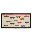 Summer Trout Hooked Wool Area Rug 48 x 24Weston Table