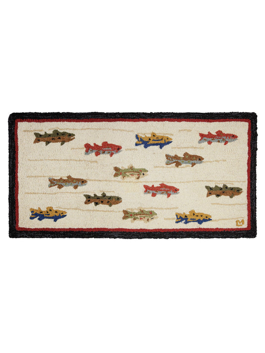 Summer Trout Hooked Wool Area Rug Weston Table