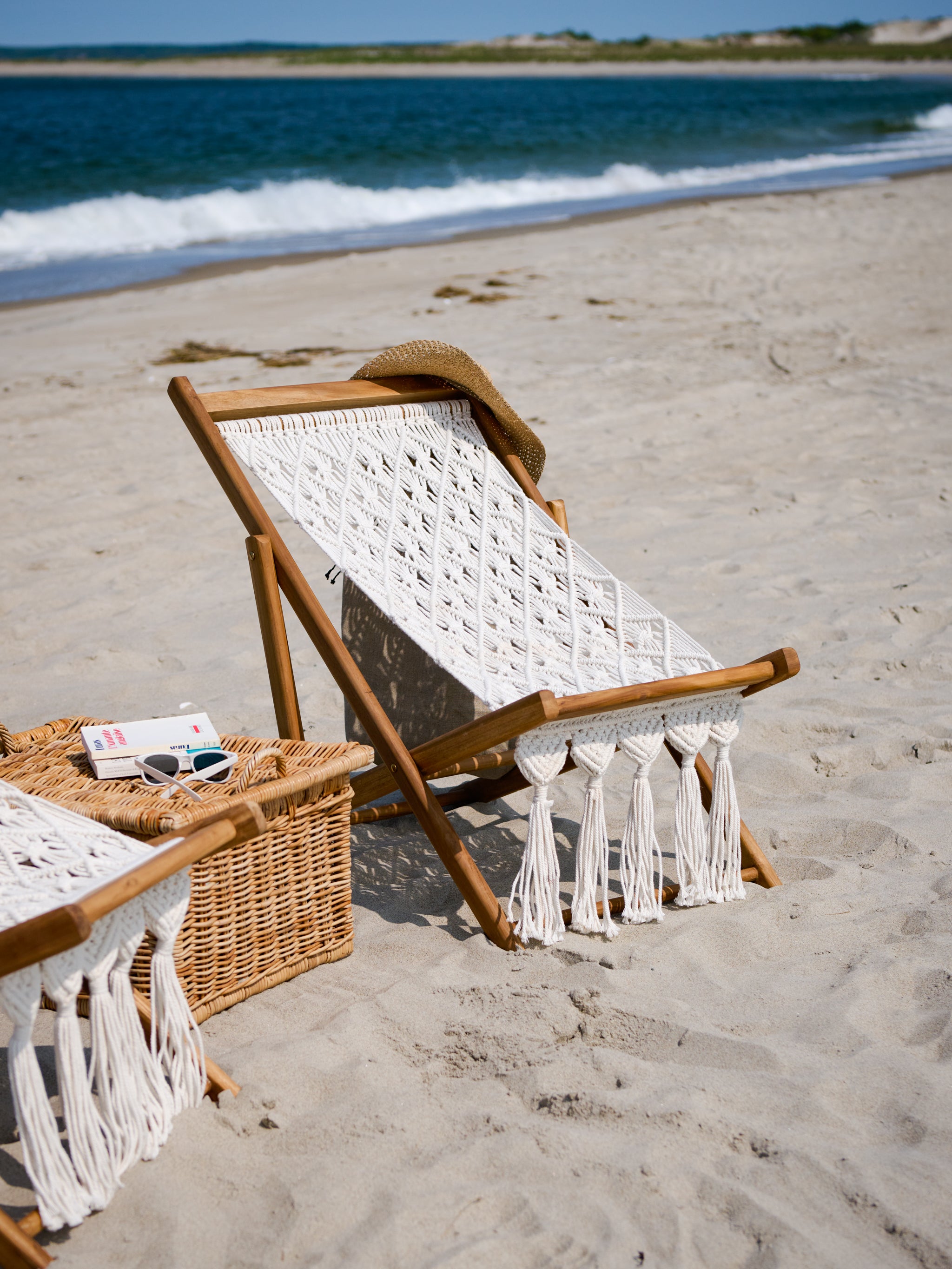 Teak Macrame Beach Chair