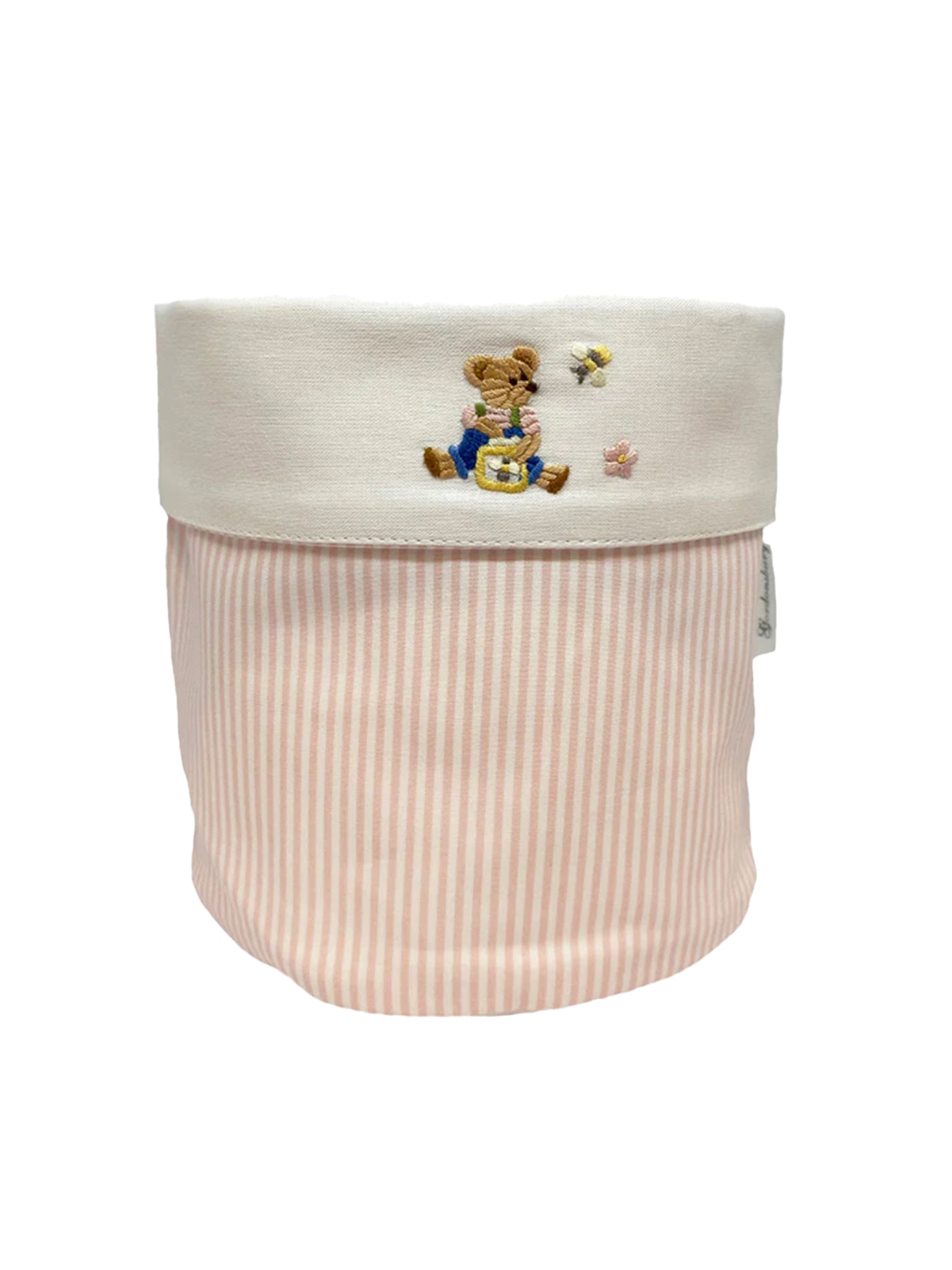 Teddy Bear Embroidered Pink Vanity Holder Weston Table