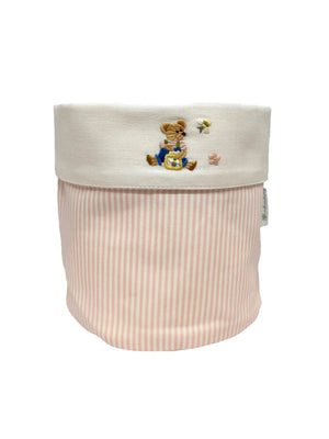  Teddy Bear Embroidered Pink Vanity Holder Weston Table 