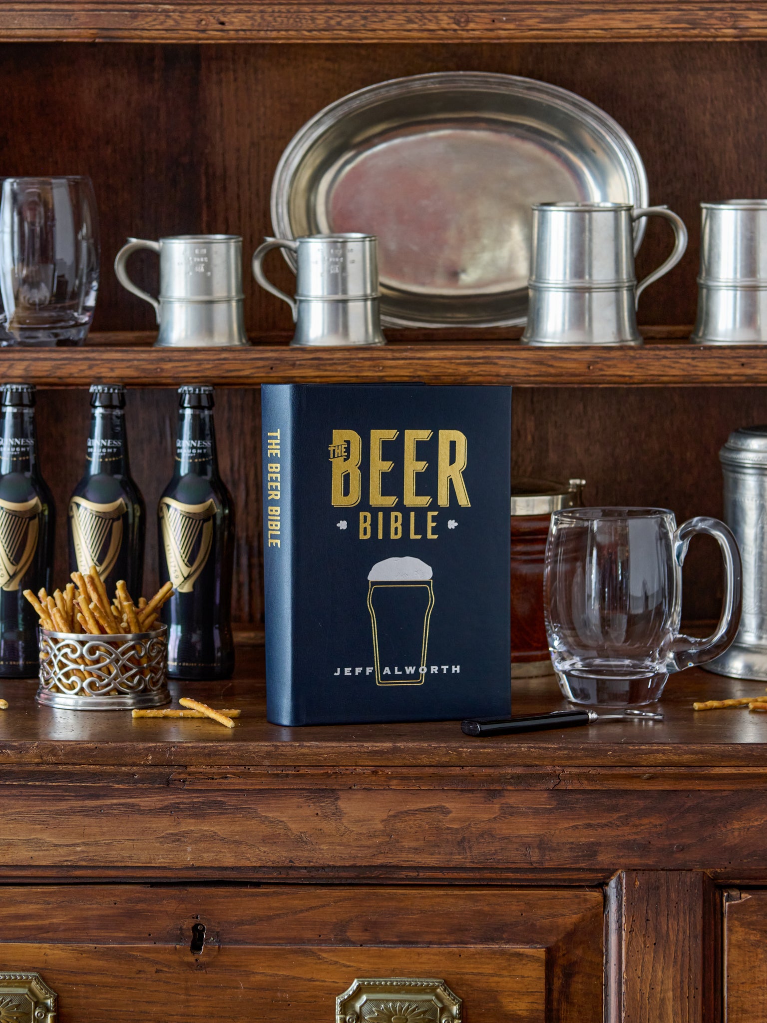 The Beer Bible Leather Bound Edition Weston Table