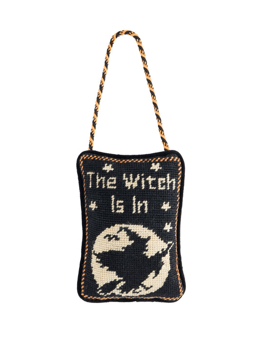 The Witch Is In Needlepoint Door Hanger Weston Table