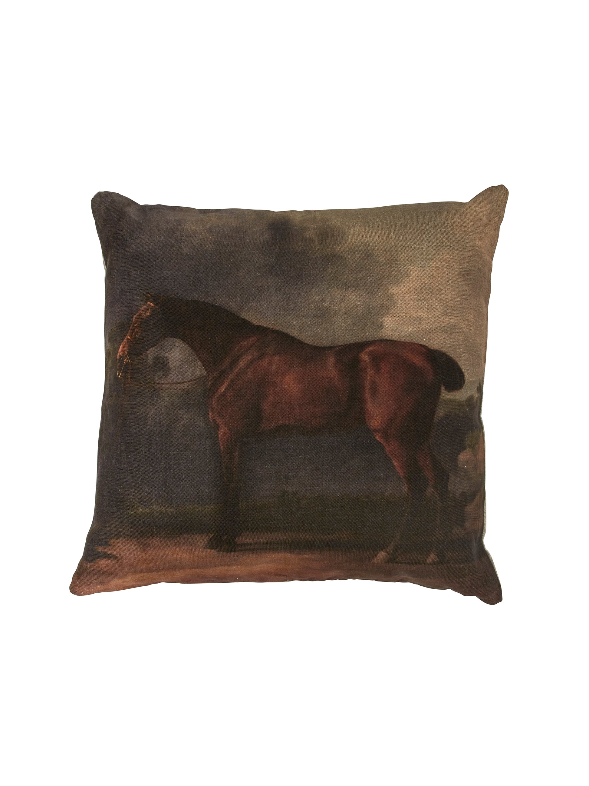 Thoroughbred Horse Pillow 22" Square Weston Table