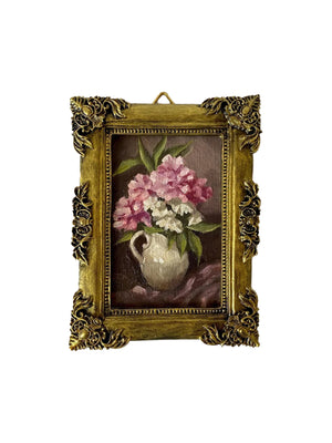  Tiny Peonies Gold Framed Painting Weston Table 