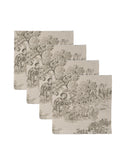 Toile de Jouy Ficelle Napkins Set of Four Weston Table