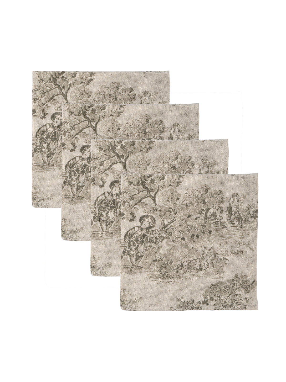 Toile de Jouy Ficelle Napkins Set of Four Weston Table